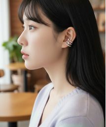 Burner | 【Sonu jewelry（ソヌジュエリー）】スターライン 3連ビジューフィットイヤーカフ oku-ecuf-2-9(イヤーカフ)