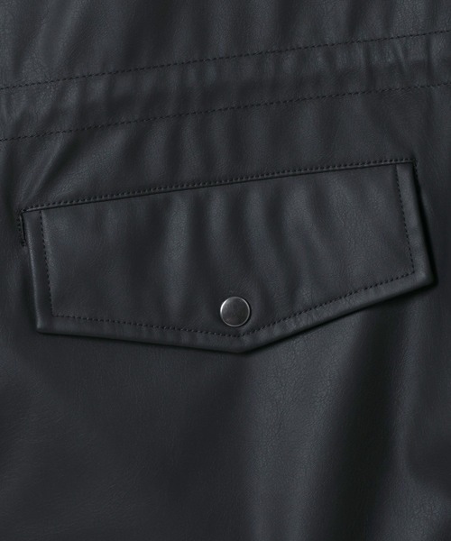 JEANASIS（ジーナシス）の「レザーパファーフードブルゾン/634608（ブルゾン・レディース・ブラック/ブラウン/オフホワイト・FREE）」の8枚目の写真