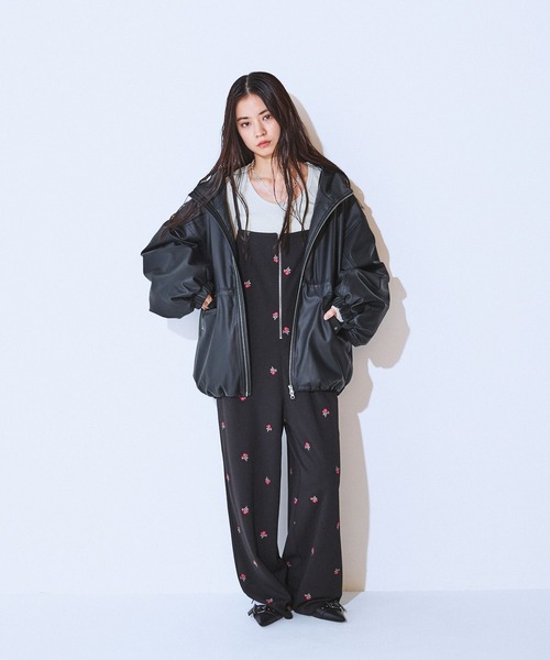 セール】レザーパファーフードブルゾン/634608（ブルゾン）｜JEANASIS