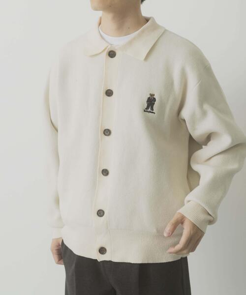 ITEMS URBANRESEARCH(アイテムズ アーバンリサーチ)の「Teddy Bear Wフェイスニットシャツカーディガン(カーディガン/ボレロ・メンズ・オフホワイト/モカ/ネイビー・LARGE/MEDIUM)」の6枚目の写真