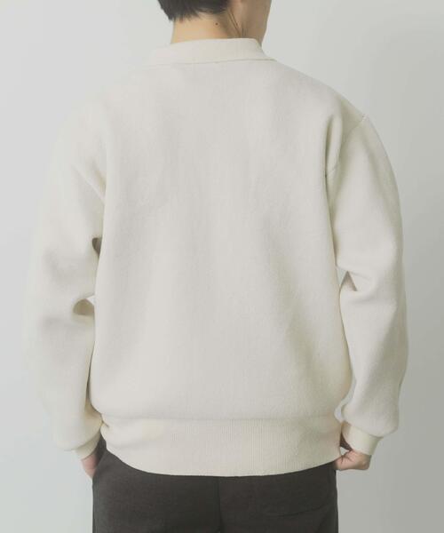 ITEMS URBANRESEARCH(アイテムズ アーバンリサーチ)の「Teddy Bear Wフェイスニットシャツカーディガン(カーディガン/ボレロ・メンズ・オフホワイト/モカ/ネイビー・LARGE/MEDIUM)」の7枚目の写真