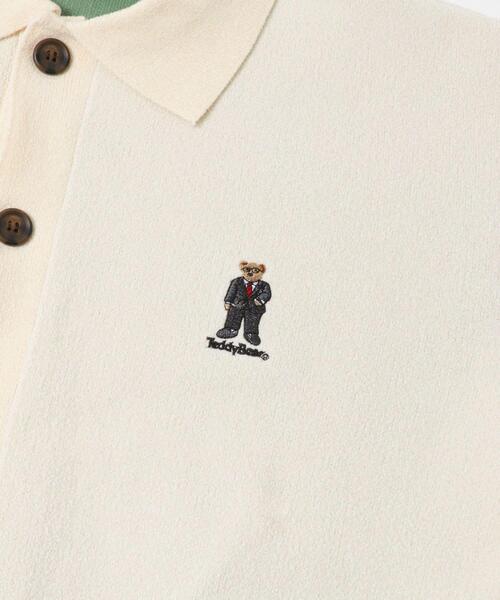 ITEMS URBANRESEARCH（アイテムズ アーバンリサーチ）の「Teddy Bear Wフェイスニットシャツカーディガン（カーディガン/ボレロ・メンズ・オフホワイト/モカ/ネイビー・LARGE/MEDIUM）」の17枚目の写真