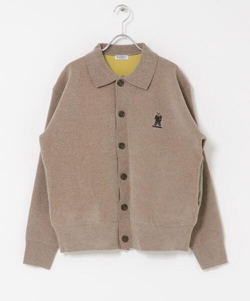 ITEMS URBANRESEARCH（アイテムズ アーバンリサーチ）の「Teddy Bear Wフェイスニットシャツカーディガン（カーディガン/ボレロ・メンズ・オフホワイト/モカ/ネイビー・LARGE/MEDIUM）」の16枚目の写真