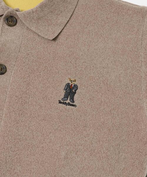 ITEMS URBANRESEARCH（アイテムズ アーバンリサーチ）の「Teddy Bear Wフェイスニットシャツカーディガン（カーディガン/ボレロ・メンズ・オフホワイト/モカ/ネイビー・LARGE/MEDIUM）」の15枚目の写真