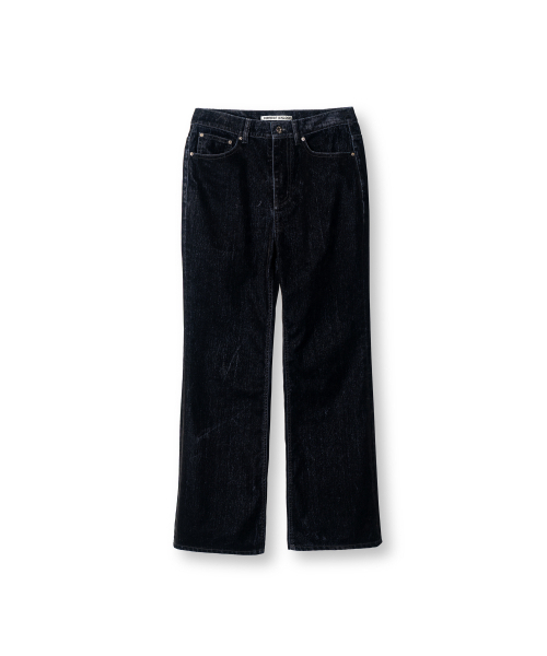 CONNECT KINLOCH（コネクトキンロック）の「ベルベットフレアデニムパンツ[ブラック]（デニムパンツ・メンズ・ブラック・SMALL/MEDIUM/LARGE）」の2枚目の写真