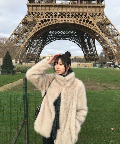 OAFISH(オアフィッシュ)の「FLUFFY MIX FUR JACKET, LIGHT GRAY(ムートンコート・レディース・その他・FREE)」の6枚目の写真