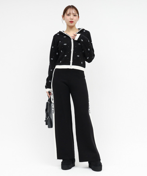 ROYAL PARTY（ロイヤルパーティー）の「アソートジャガードニットワイドパンツ（その他パンツ・レディース・ベージュ/ブラック/その他・FREE）」の7枚目の写真