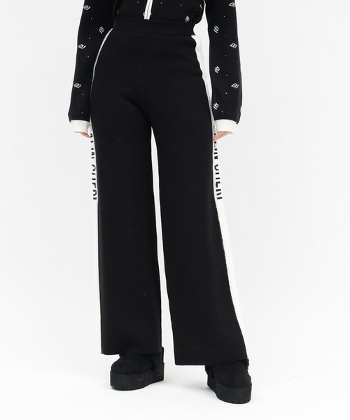 ROYAL PARTY（ロイヤルパーティー）の「アソートジャガードニットワイドパンツ（その他パンツ・レディース・ベージュ/ブラック/その他・FREE）」の4枚目の写真