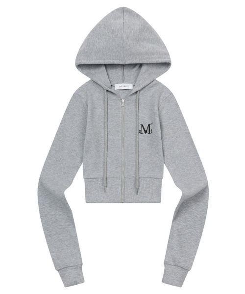 MUCENT（ムセント）の「MUCENT／ZINEW  フードZIP（パーカー・レディース・ブラック/ホワイト/グレー・FREE）」の3枚目の写真