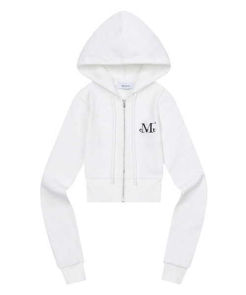 MUCENT（ムセント）の「MUCENT／ZINEW  フードZIP（パーカー・レディース・ブラック/ホワイト/グレー・FREE）」の2枚目の写真