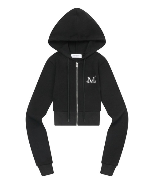 MUCENT（ムセント）の「MUCENT／ZINEW  フードZIP（パーカー・レディース・ブラック/ホワイト/グレー・FREE）」の4枚目の写真