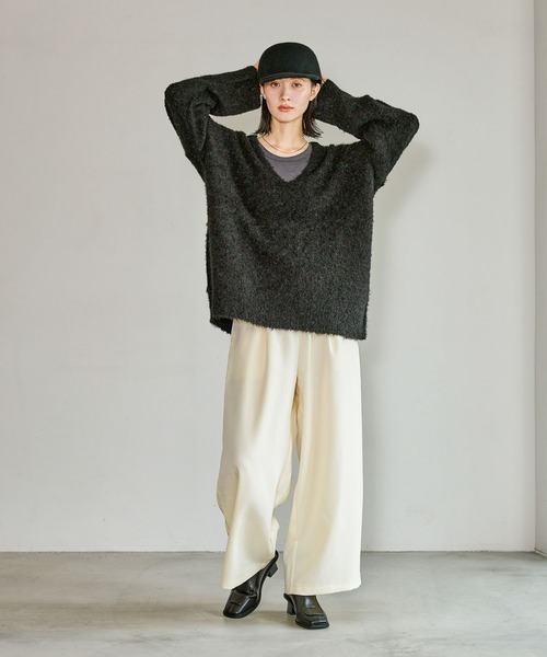 LAKOLE（ラコレ）の「ウールライクイージーパンツ / 616874（その他パンツ・レディース・アイボリー/ブラック/モカ・FREE）」の15枚目の写真