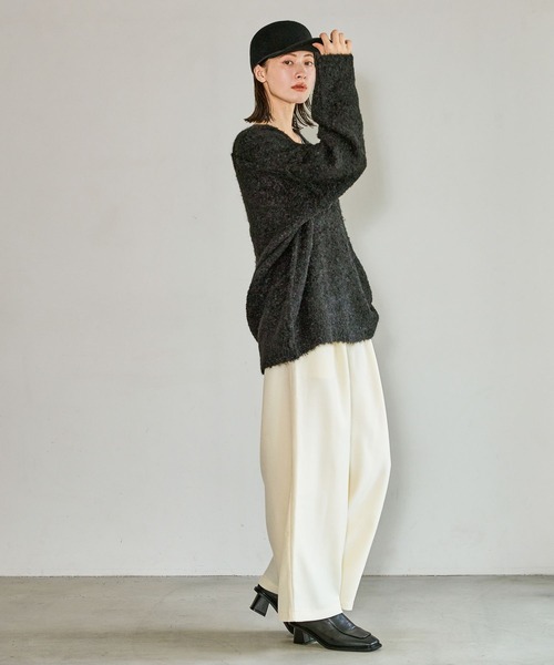 LAKOLE（ラコレ）の「ウールライクイージーパンツ / 616874（その他パンツ・レディース・アイボリー/ブラック/モカ・FREE）」の17枚目の写真