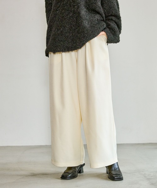 LAKOLE（ラコレ）の「ウールライクイージーパンツ / 616874（その他パンツ・レディース・アイボリー/ブラック/モカ・FREE）」の19枚目の写真