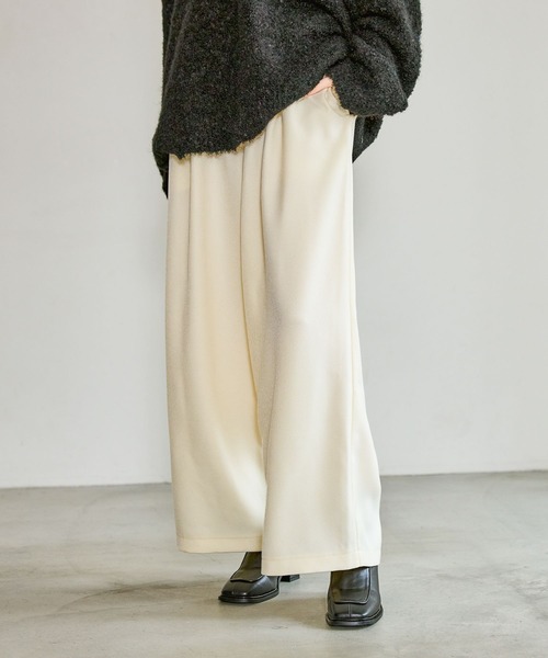 LAKOLE（ラコレ）の「ウールライクイージーパンツ / 616874（その他パンツ・レディース・アイボリー/ブラック/モカ・FREE）」の20枚目の写真