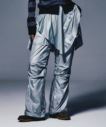 DRAPE LAYERED SKIRTPANTS LIGHT GRAY