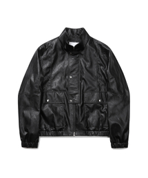 CONNECT KINLOCH（コネクトキンロック）の「[Brand (as-is)] オーバーサイズレトロブルゾンジャケット (ブラック)（ライダースジャケット）」