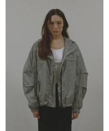 ASURA（アスラ）の「PATTERN DUO BOMBER JACKET (BLACK CHECK)（ナイロンジャケット）」