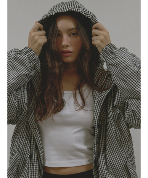 ASURA(アスラ)の「PATTERN DUO BOMBER JACKET (BLACK CHECK)(ナイロンジャケット・レディース・その他・OS)」の7枚目の写真