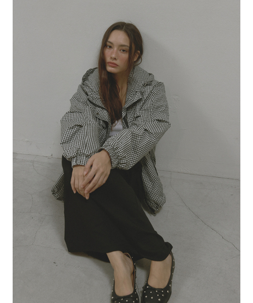 ASURA(アスラ)の「PATTERN DUO BOMBER JACKET (BLACK CHECK)(ナイロンジャケット・レディース・その他・OS)」の9枚目の写真