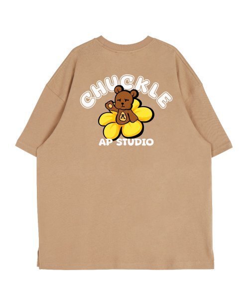 ASTRAL PROJECTION(アストラルプロジェクション)の「ホワイトチャクルベアラウンドネック15番手コットン半袖Tシャツ_ベージュ(Tシャツ/カットソー・レディース・その他・LARGE/MEDIUM/X-LARGE)」の3枚目の写真