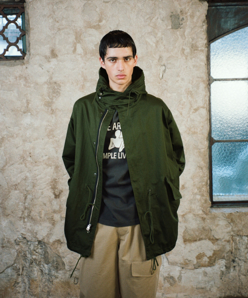 SHIRTER(シャーター)の「ショートモッズコート(オリーブ)(トレンチコート・メンズ・その他・SMALL/MEDIUM/LARGE)」の4枚目の写真