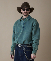 PENFIELD（ペンフィールド）の「[TRAILWEAR] フェイデッドインディゴラグビーシャツインディゴ_FR1KT81U（Tシャツ/カットソー）」