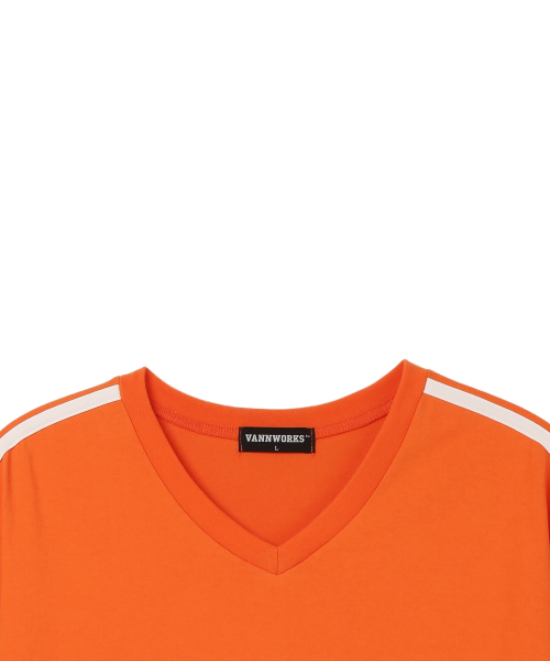 VANNWORKS（バンワークス）の「スポーティブロックコアVネック半袖Tシャツ (VS0033) オレンジ（Tシャツ/カットソー・レディース・その他・LARGE/MEDIUM）」の3枚目の写真