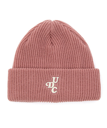 UNDERCONTROL（アンダーコントロール）の「冬 ショートビーニー リブニット ロゴ刺繍 男女共用 ビーニー帽子 BEANIE / ORIGINAL SCRIPT / PINK（ニットキャップ/ビーニー）」
