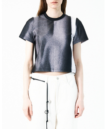 SEEN（シーン）の「Curtain CROP T-SHIRTS (Black)（Tシャツ/カットソー）」