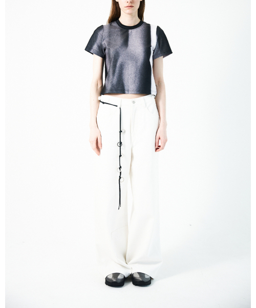 SEEN（シーン）の「Curtain CROP T-SHIRTS (Black)（Tシャツ/カットソー・レディース・その他・SMALL/MEDIUM）」の2枚目の写真