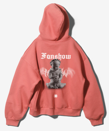 FANSHOW（ファンショー）の「DEMONIC ANGEL OVER FIT DOUBLE JERSEY HOODIE - RED（パーカー）」