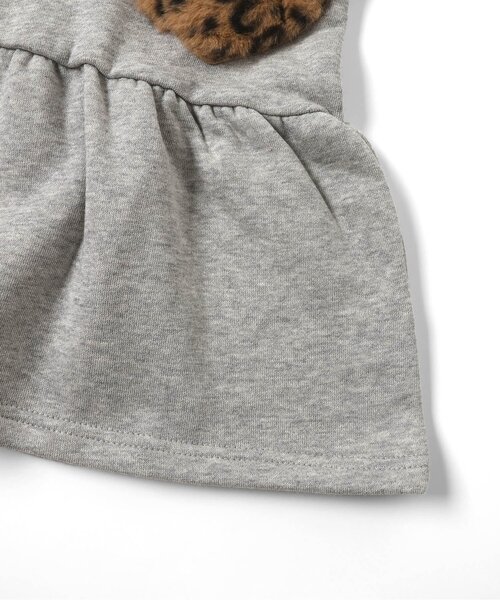 BREEZE(ブリーズ)の「【裏起毛/リンク】ハートポシェットワンピース_ジュニア対応(ワンピース・キッズ・ブラック/グレー・140/130/120/110/100/90/80)」の15枚目の写真