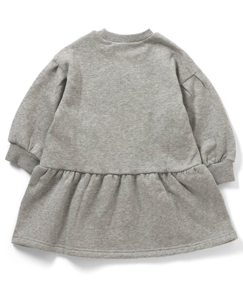 BREEZE(ブリーズ)の「【裏起毛/リンク】ハートポシェットワンピース_ジュニア対応(ワンピース・キッズ・ブラック/グレー・140/130/120/110/100/90/80)」の5枚目の写真