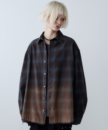 AIVER | AIVER グラデーションブリーチオンブレチェックシャツ(シャツ/ブラウス)