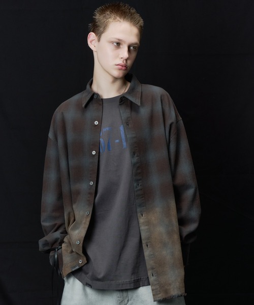 AIVER（アイバー）の「AIVER　グラデーションブリーチオンブレチェックシャツ（シャツ/ブラウス・メンズ・オフホワイト/その他・LARGE/MEDIUM/SMALL）」の15枚目の写真