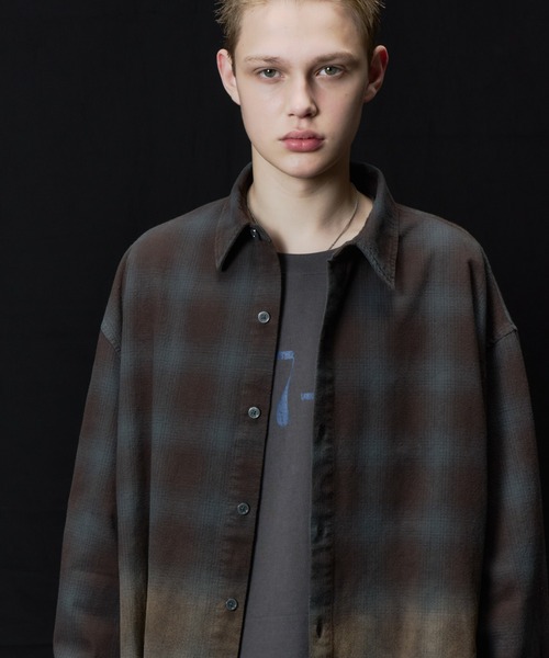 AIVER（アイバー）の「AIVER　グラデーションブリーチオンブレチェックシャツ（シャツ/ブラウス・メンズ・オフホワイト/その他・LARGE/MEDIUM/SMALL）」の18枚目の写真