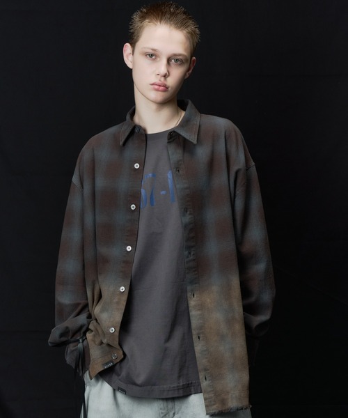 AIVER（アイバー）の「AIVER　グラデーションブリーチオンブレチェックシャツ（シャツ/ブラウス・メンズ・オフホワイト/その他・LARGE/MEDIUM/SMALL）」の17枚目の写真