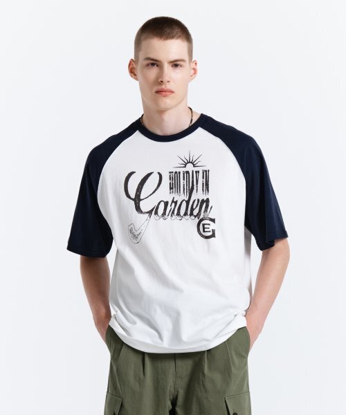 GARDEN EXPRESS(ガーデンエクスプレス)の「HALF SLEEVE REGLAN T-SHIRT (white)(Tシャツ/カットソー・メンズ・その他・LARGE/X-LARGE)」の1枚目の写真
