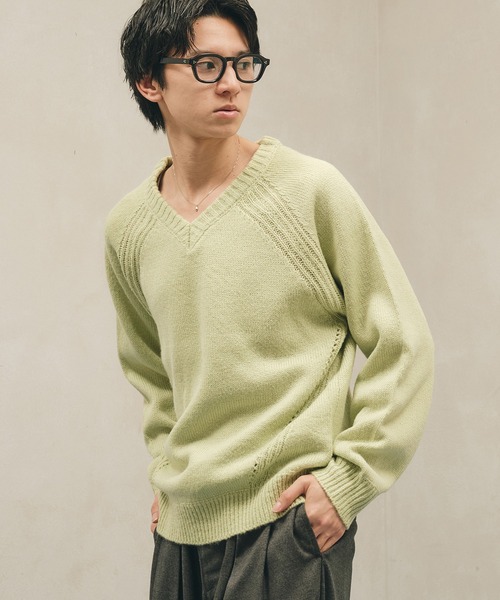 レアサイズXXL Acne Studios オリーブ Vネック コットン ニット レアサイズXXL Acne Studios オリーブ Vネック コットン ニットの通販