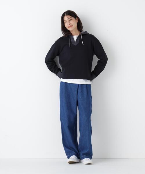 human woman（ヒューマンウーマン）の「◆【ウォッシャブル】ソフトデニムバレルパンツ（デニムパンツ・レディース・ブルー/ネイビー・SMALL/MEDIUM）」の21枚目の写真