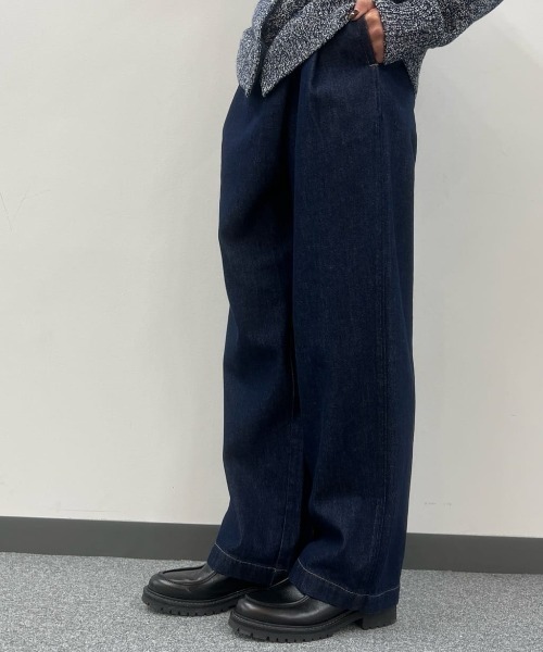 human woman（ヒューマンウーマン）の「◆【ウォッシャブル】ソフトデニムバレルパンツ（デニムパンツ・レディース・ブルー/ネイビー・SMALL/MEDIUM）」の3枚目の写真