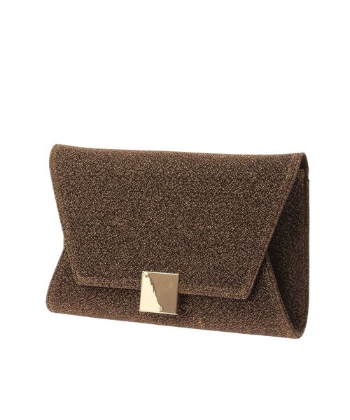 LAGUNAMOON（ラグナムーン）の「LADYグリッターラメクラッチバッグ 結婚式 お呼ばれ（ハンドバッグ・レディース・ブロンズ/ブラック・FREE）」の4枚目の写真