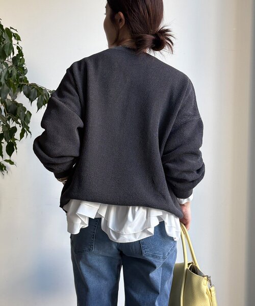 DouDou(ドゥドゥ)の「裾異素材切替フリルカットソー(Tシャツ/カットソー・レディース・ブラック/オフホワイト・FREE)」の22枚目の写真