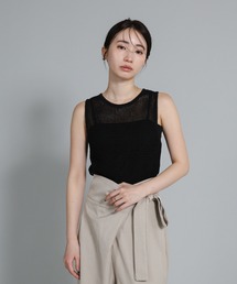 【Et】Mesh Knit Tank Top