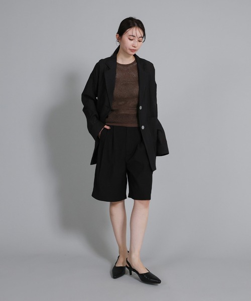 select MOCA Et(セレクトモカエト)の「【Et】Mesh Knit Tank Top(ニット/セーター・レディース・ブラウン/ベージュ/ブラック・FREE)」の15枚目の写真