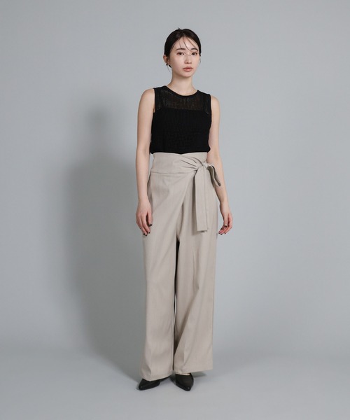 select MOCA Et(セレクトモカエト)の「【Et】Mesh Knit Tank Top(ニット/セーター・レディース・ブラウン/ベージュ/ブラック・FREE)」の6枚目の写真