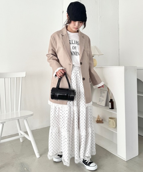 フリルテーラードジャケット（テーラードジャケット）｜SOLLON