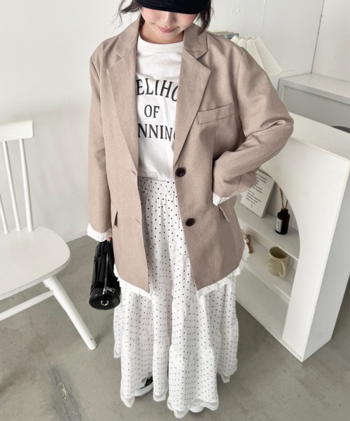 フリルテーラードジャケット（テーラードジャケット）｜SOLLON