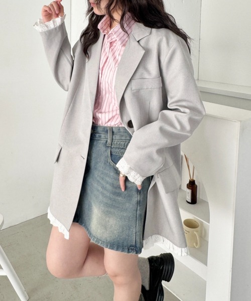 フリルテーラードジャケット（テーラードジャケット）｜SOLLON